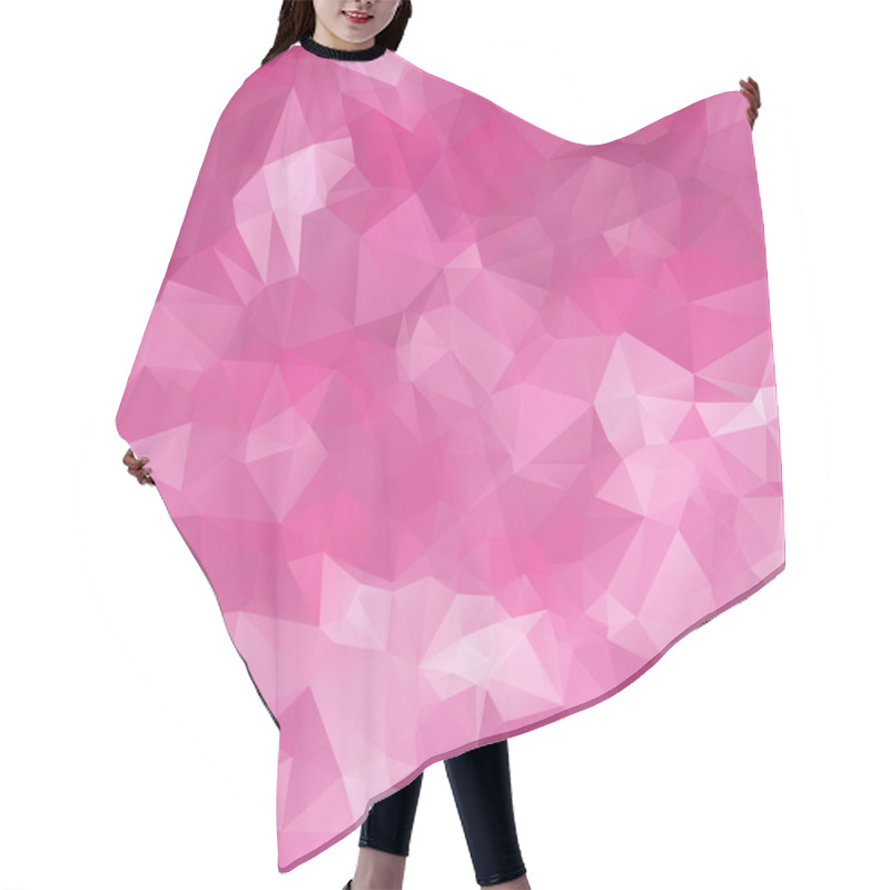 Personality  Abstract triangle pink texture hair cutting cape