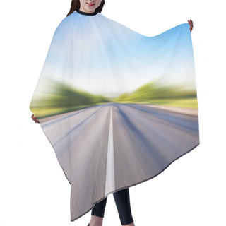 Personality  Motion Blur On Road Hair Cutting Cape
