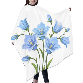 Personality  Bluebell Flowers. Vector Illustration. Hair Cutting Cape