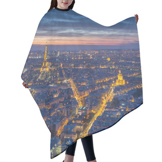 Personality  Aerial View Of Evening Paris Hair Cutting Cape