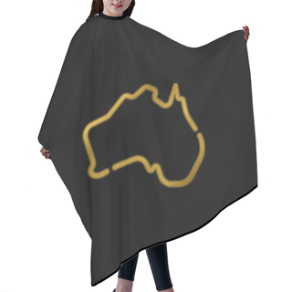 Personality  Australia Gold Plated Metalic Icon Or Logo Vector Hair Cutting Cape