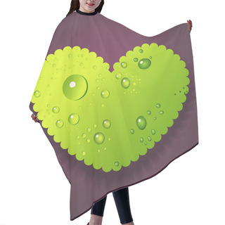 Personality  Vector Illustration Of Water Drops Heart Hair Cutting Cape