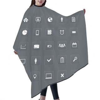 Personality  Computer And Internet Web Icons Buttons Set Hair Cutting Cape