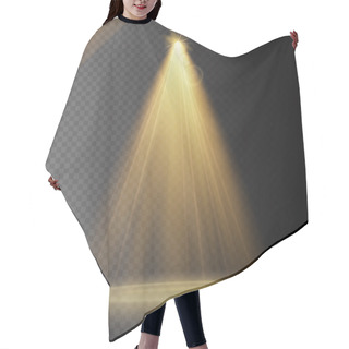 Personality  Vector Spotlights. Scene. Light Effects. Hair Cutting Cape
