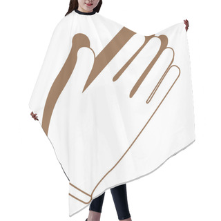 Personality  Gloves Sterile Working Icon.  Hair Cutting Cape