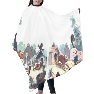 Personality  Fabulous Illustration(frame) For The Text. Hair Cutting Cape