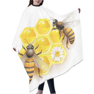 Personality  Bees With Flowers Hair Cutting Cape