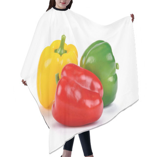 Personality  Fresh Red Yellow And Green Bell Peppers Hair Cutting Cape