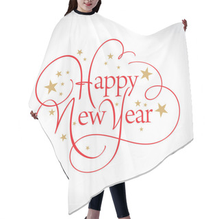 Personality  HAPPY NEW YEAR Hand Lettering (vector) Hair Cutting Cape
