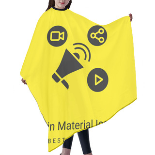 Personality  Ads Minimal Bright Yellow Material Icon Hair Cutting Cape