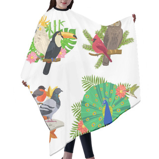 Personality  Birds And Flowers Set Hair Cutting Cape