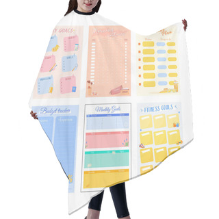 Personality  My Goals Creative Planner Page Set Design Hair Cutting Cape