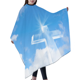 Personality  Beaming Bright White Cross In Heaven Hair Cutting Cape