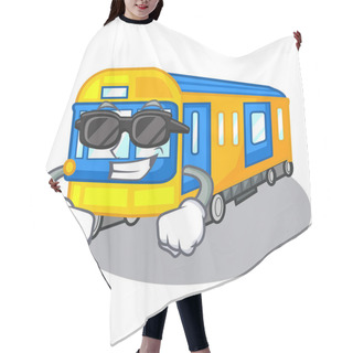 Personality  Super Cool Subway Train Toys In Shape Mascot Hair Cutting Cape