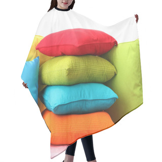 Personality  Colorful Pillows Isolated On White Hair Cutting Cape