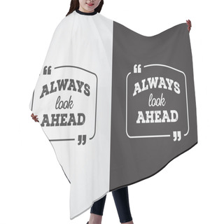 Personality  Typographic Quotes Templates Bubbles Hair Cutting Cape