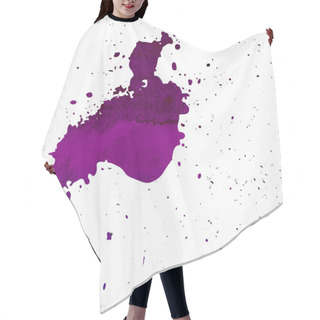 Personality  Purple Paint Splash Hair Cutting Cape