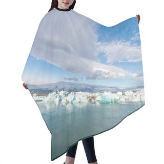 Personality  Scenic View Of Famous Jokulsarlon Ice Lake, Iceland. Hair Cutting Cape