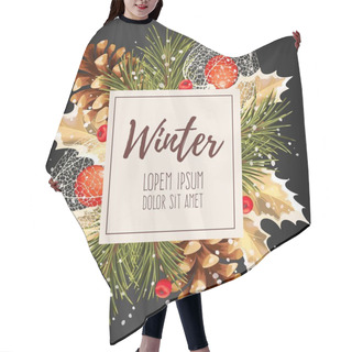 Personality  Card With Winter Cherry Hair Cutting Cape