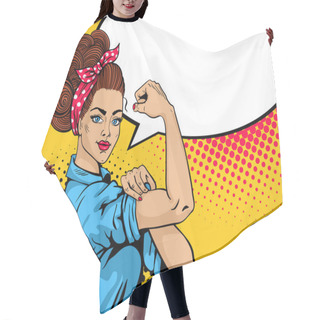 Personality  We Can Do It Poster. Pop Art Sexy Strong Girl. Classical American Symbol Of Female Power,. Hair Cutting Cape
