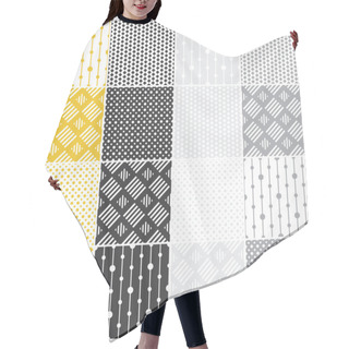 Personality  Geometric Seamless Patterns: Dots, Squares Hair Cutting Cape