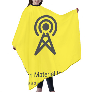 Personality  Antenna Minimal Bright Yellow Material Icon Hair Cutting Cape