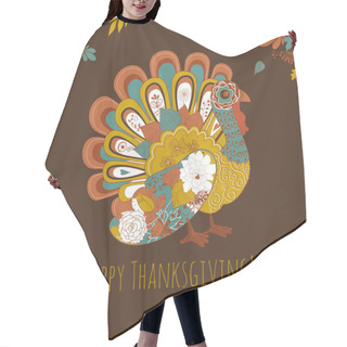 Personality  Thanksgiving Turkey Card Hair Cutting Cape