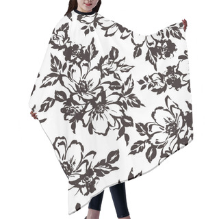 Personality  Flower Illustration Pattern Hair Cutting Cape
