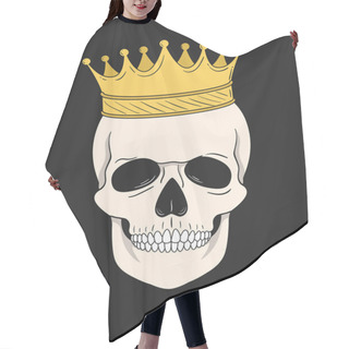 Personality  Skull With Gold Crown. Vector Illustration For T-shirt And Other Uses Hair Cutting Cape