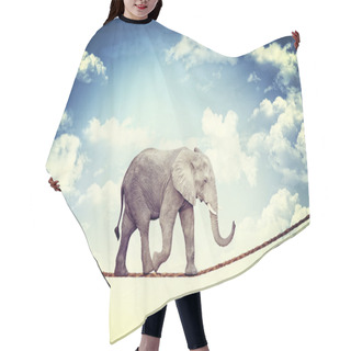 Personality  Elephant On Rope Hair Cutting Cape