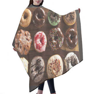 Personality  Assorted Homemade Gourmet Donuts Hair Cutting Cape