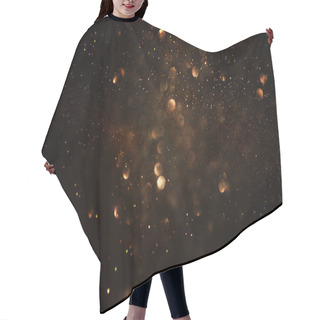 Personality  Glitter Vintage Lights Background. Dark Gold And Black. De Focused Hair Cutting Cape
