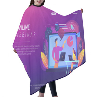 Personality  Online Webinar Landing Page. Hair Cutting Cape