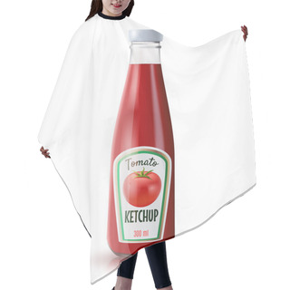 Personality  Ketchup Realistic Bottle Hair Cutting Cape