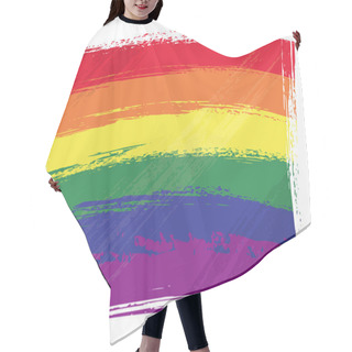 Personality  Grunge LGBT Rainbow Flag Hair Cutting Cape