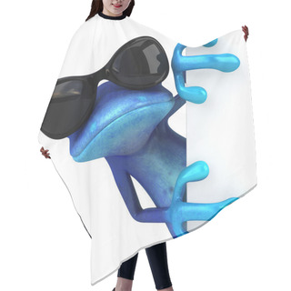 Personality  Blue Frog Hair Cutting Cape
