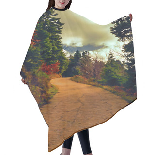 Personality  Forest Road Landscape Painting Hair Cutting Cape