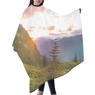 Personality  Beautiful Mountain Peak In  North Cascade Range, Washington,  USA Hair Cutting Cape