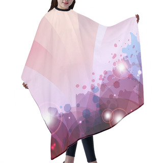 Personality  Flower In Colorful Ink Splattered Pink Background Hair Cutting Cape