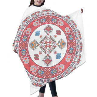 Personality  Traditional Bulgarian Embroidery Design Element Over White Background Hair Cutting Cape