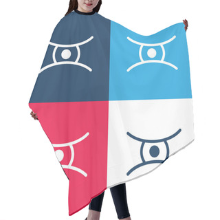 Personality  Animal Eye Shape Blue And Red Four Color Minimal Icon Set Hair Cutting Cape