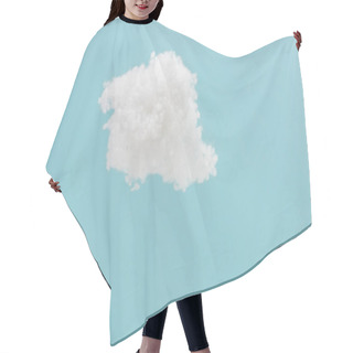Personality  White Fluffy Cloud Made Of Cotton Wool Isolated On Blue Background Hair Cutting Cape