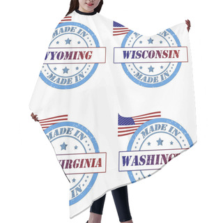 Personality  America Stamps Hair Cutting Cape