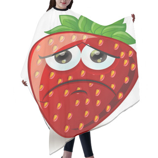 Personality  Cartoon Strawberry With Emotion Hair Cutting Cape