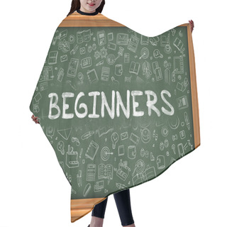 Personality  Beginners Concept. Doodle Icons On Chalkboard. Hair Cutting Cape