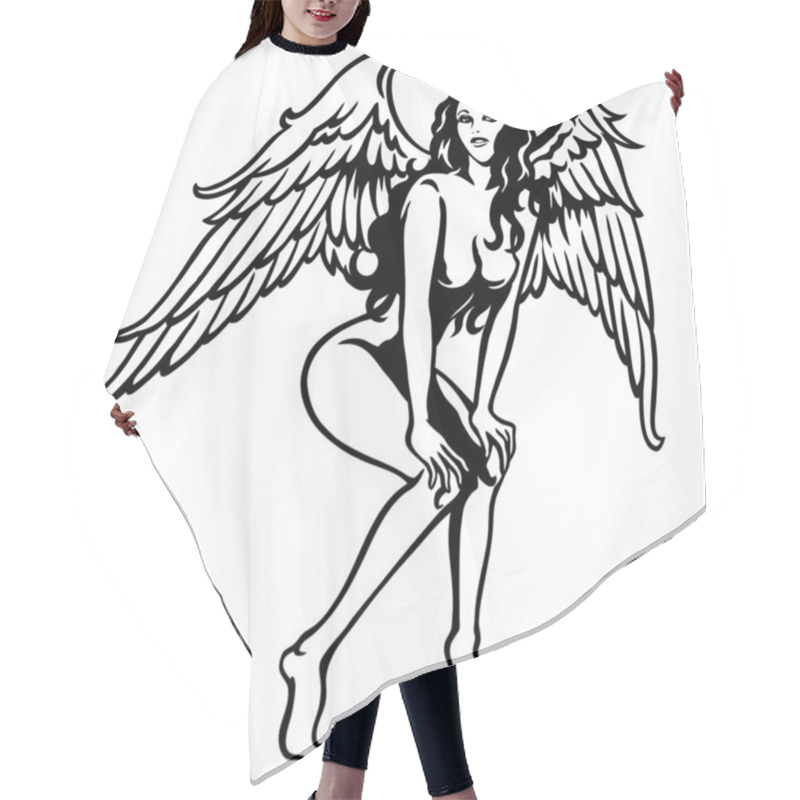Personality  Sexy Angel Hair Cutting Cape