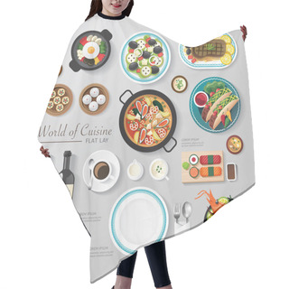 Personality  Infographic Food Concept Hair Cutting Cape