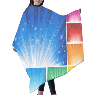 Personality  Star Burst Background Hair Cutting Cape