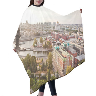 Personality  Aerial Moscow City Panorama Hair Cutting Cape