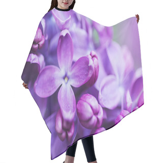 Personality  Lilac Flowers Background Hair Cutting Cape